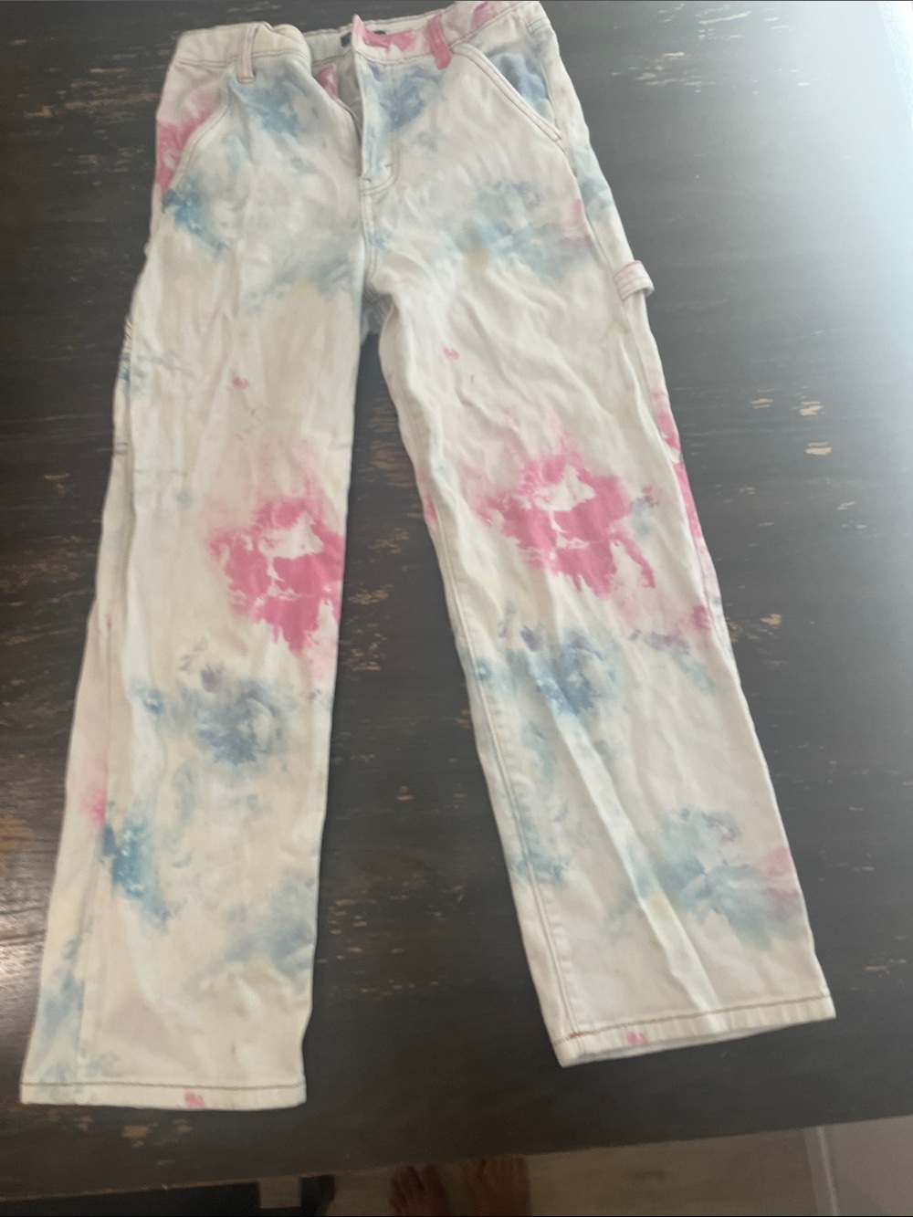 wild fable Tie-Dye Wide Leg Jeans in Pink & Blue